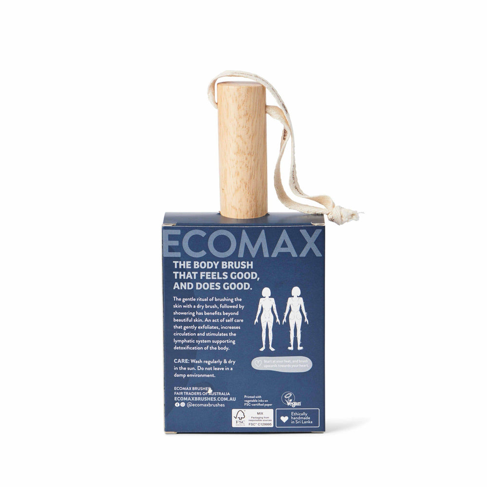 EcoMax Lymphatic Body Brush – Firm Sisal (Black)