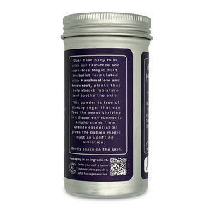 Tall thin tin with instructions on the label.