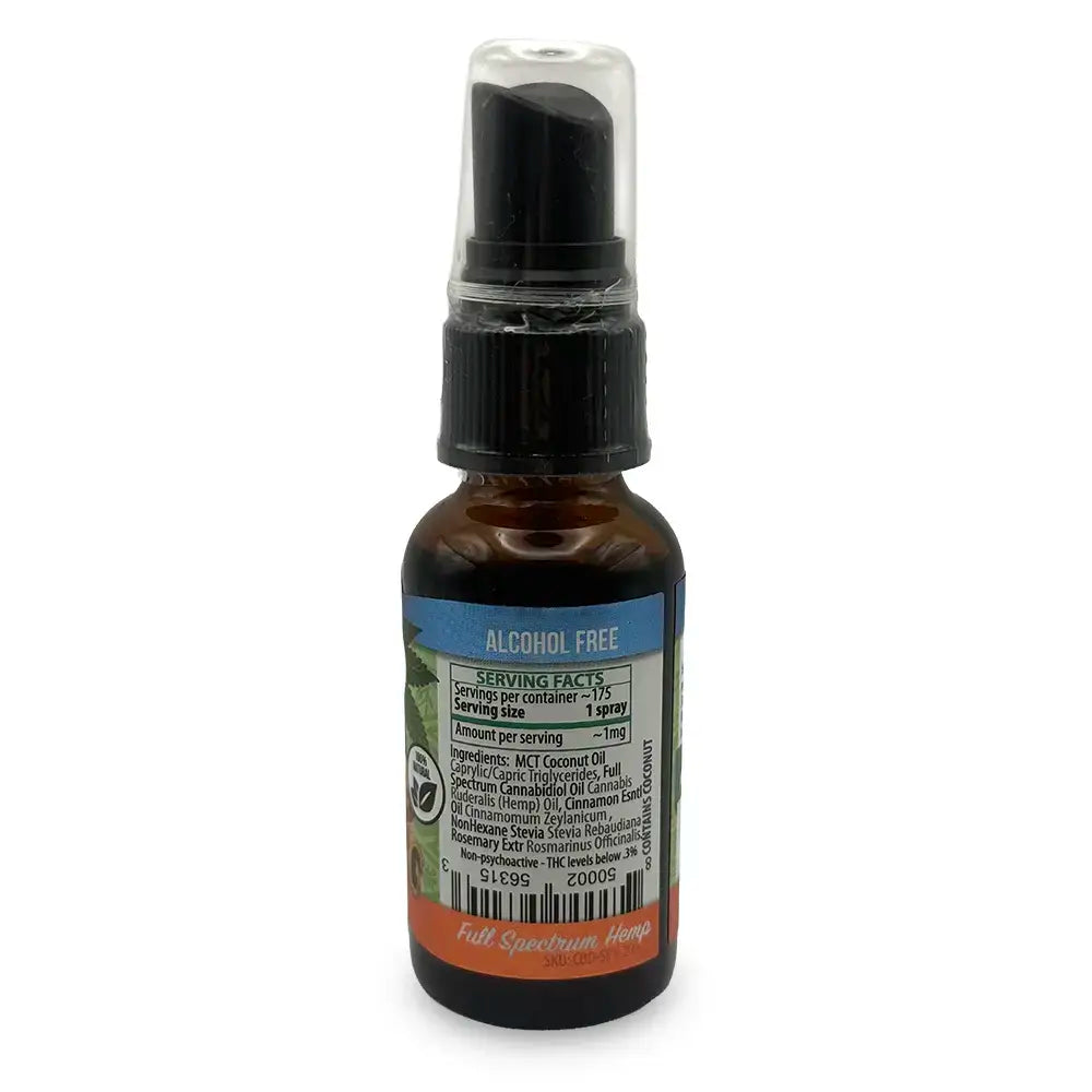 Jambo Superfoods CBD Spray Sweet Cinnamon. 1 Oz / 30 ML.