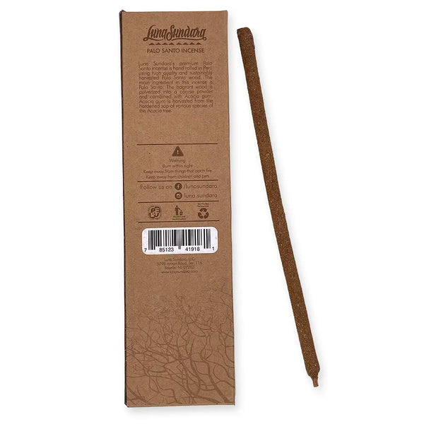 Luna Sundara’s premium Palo Santo incense is hand rolled in Peru using high quality and sustainably harvested Palo Santo wood. The main ingredient in this incense is Palo Santo. The fragrant wood is pulverized into a coarse powder and combined with Acacia gum. Acacia gum is harvested from the hardened sap of various species of the Acacia tree.
