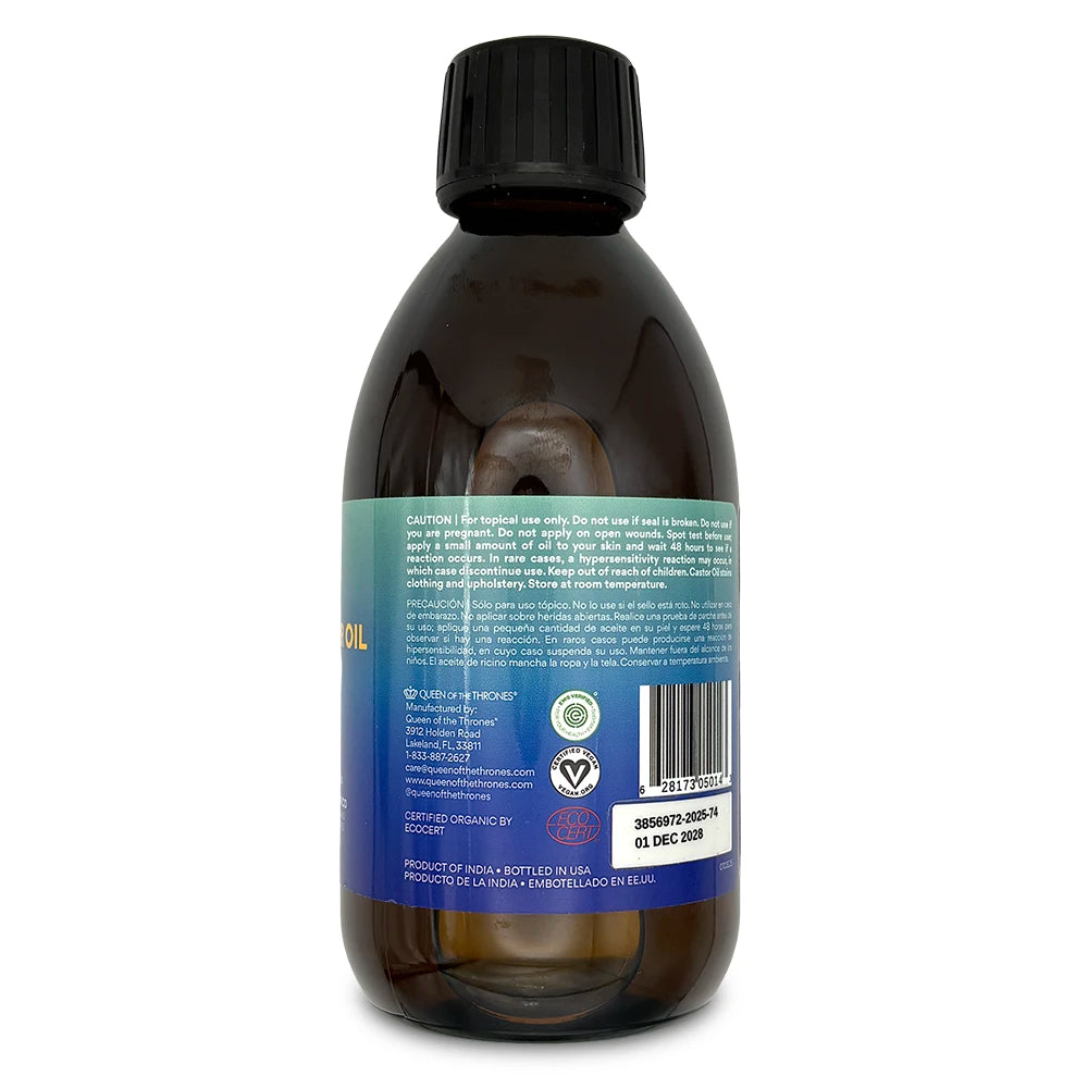Organic Golden Castor Oil Cold-Pressed