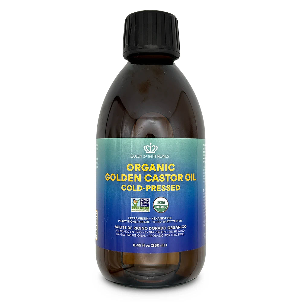 Organic Golden Castor Oil Cold-Pressed