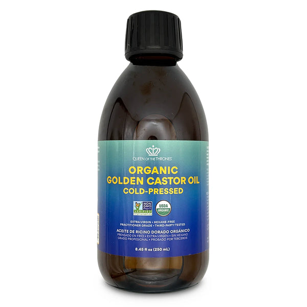 Organic Golden Castor Oil Cold-Pressed