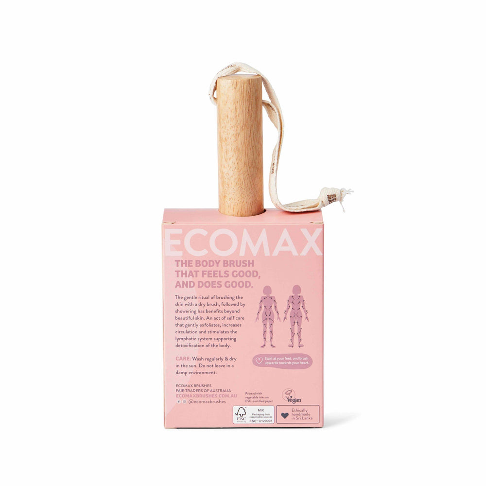EcoMax Lymphatic Body Brush – Firm Sisal (Pink)