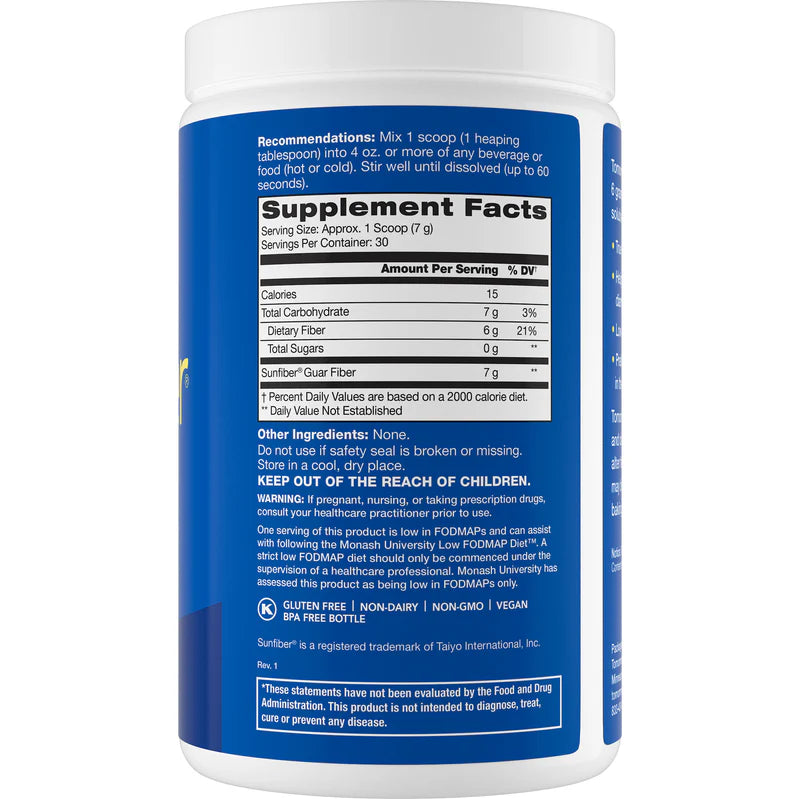 Sunfiber® Prebiotic Soluble Fiber – 30-Day Supply